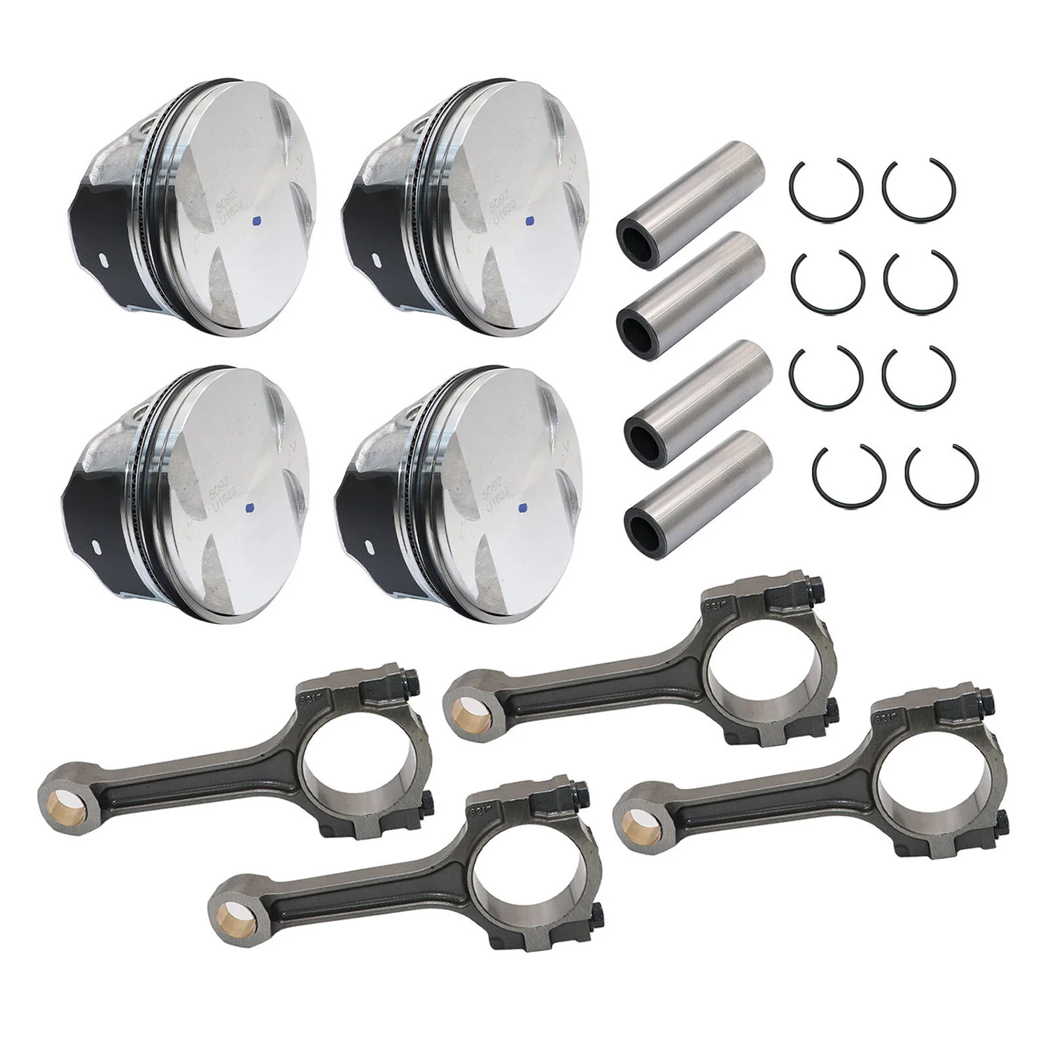 

Комплект шатунов и колец из 4 шт., подходит для Buick Chevrolet GMC Saturn 2.4L S224-3959 GA9034 12654958 8217 12598216