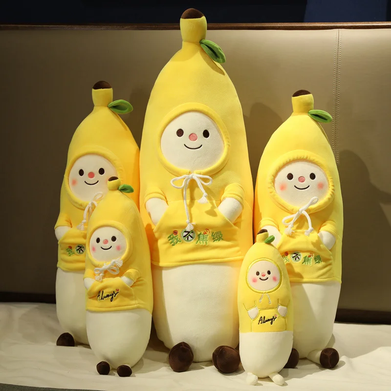 

30-85cm Giant Banana Plush Toy Soft Stuffed Cartoon Fruit Cushion Pillow Dolls Creative Plush Toys for Girls Valentine's Gifts