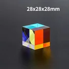 1 шт., шестигранная призма, строительный куб светильник вых оптических призм, стекло для обучения физике, светоотражающий спектр 28x28x28 мм