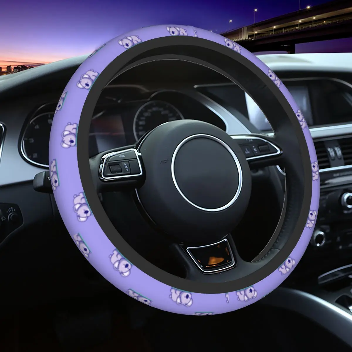 

Koala Cute Car Steering Wheel Cover 38cm Anti-slip Australian Animals Colorful Auto Decoration Interior Accessories