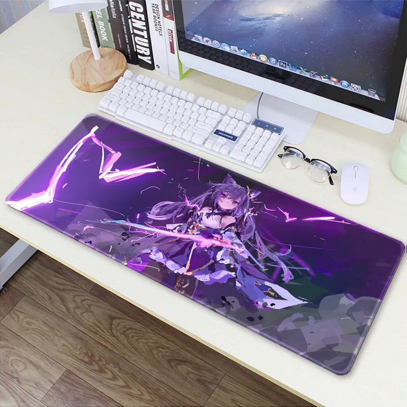 

Anime Genshin Impact Mousepad Keyboard Desk Mat Gaming Mouse Pad Locking Edge HD Printing Keyboard Desk Pad