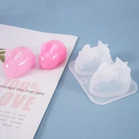 two rabbits fondant mold diy crystal epoxy resin mold three dimensional bunny cute two rabbit mirror silicone mould baking tools