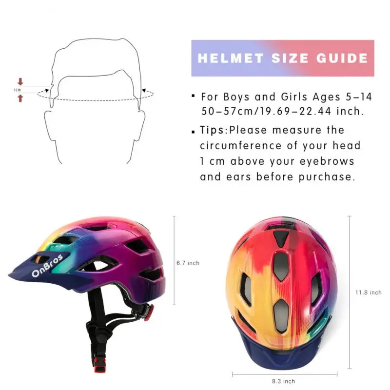 

EXCLUSKY Ultralight Children's Bike Helmet Cycling Helmet Impact Resistance 50-57cm Boys Girls Bicycle Skateboard Skating Helmet