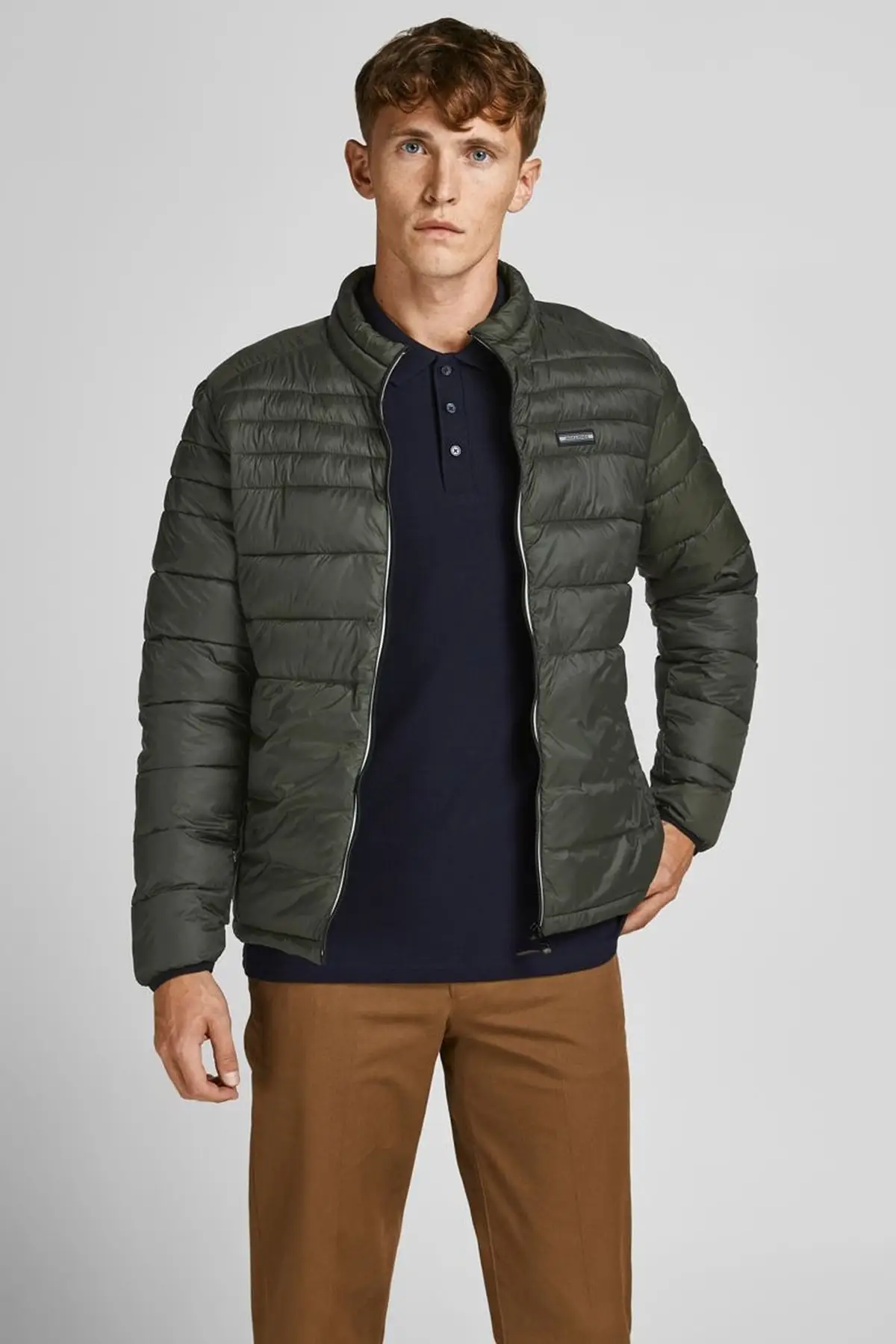 Мужская куртка с воротником-стойкой Jack &amp Jones jones 12189878 туркейсское качество