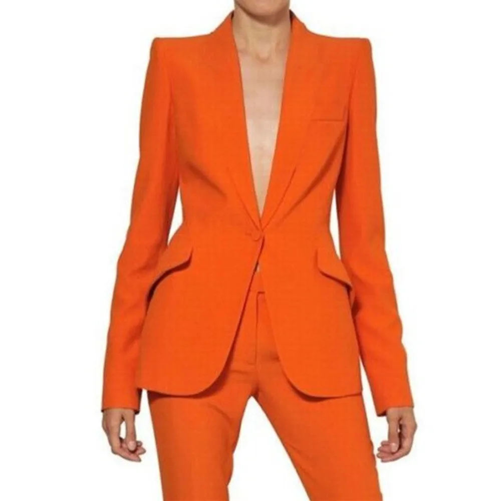 Women Pant Suits Ladies Custom Made Formal Business Office Tuxedo 2 Piece Sets Jacket+Pants Suits Office Uniform Female