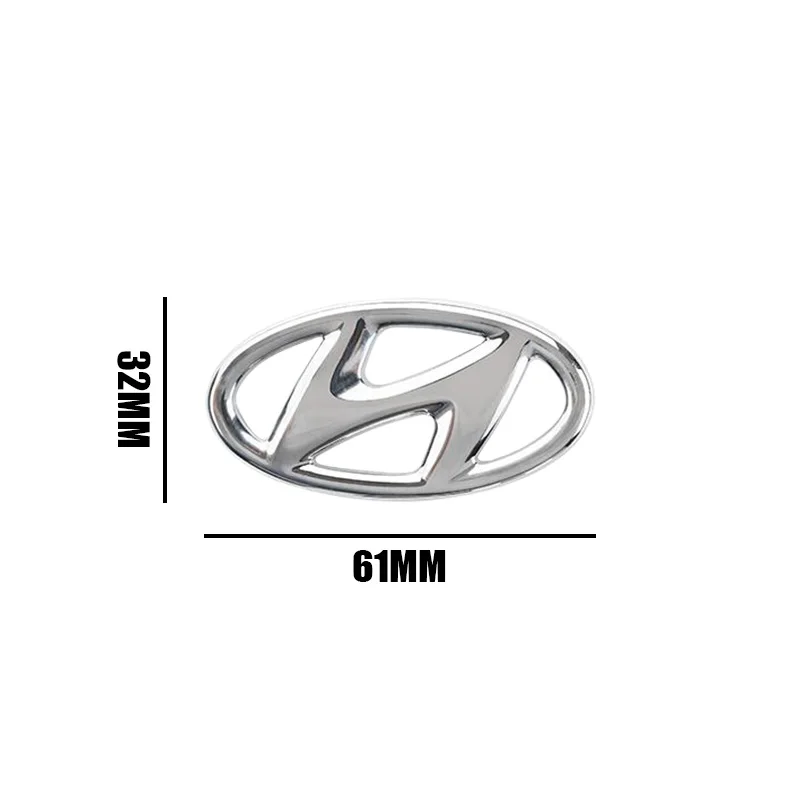 

ABS автомобильный логотип, центральная наклейка на руль для Hyundai I10 I20 I30 I40 Azera Tucson Solaris, акцентная эмблема, наклейка, автоаксессуары