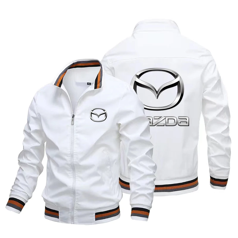 

2022 Spring and autumn high quality men's jacket trend new MAZDA car logo printed men's Jacket breathable men's top