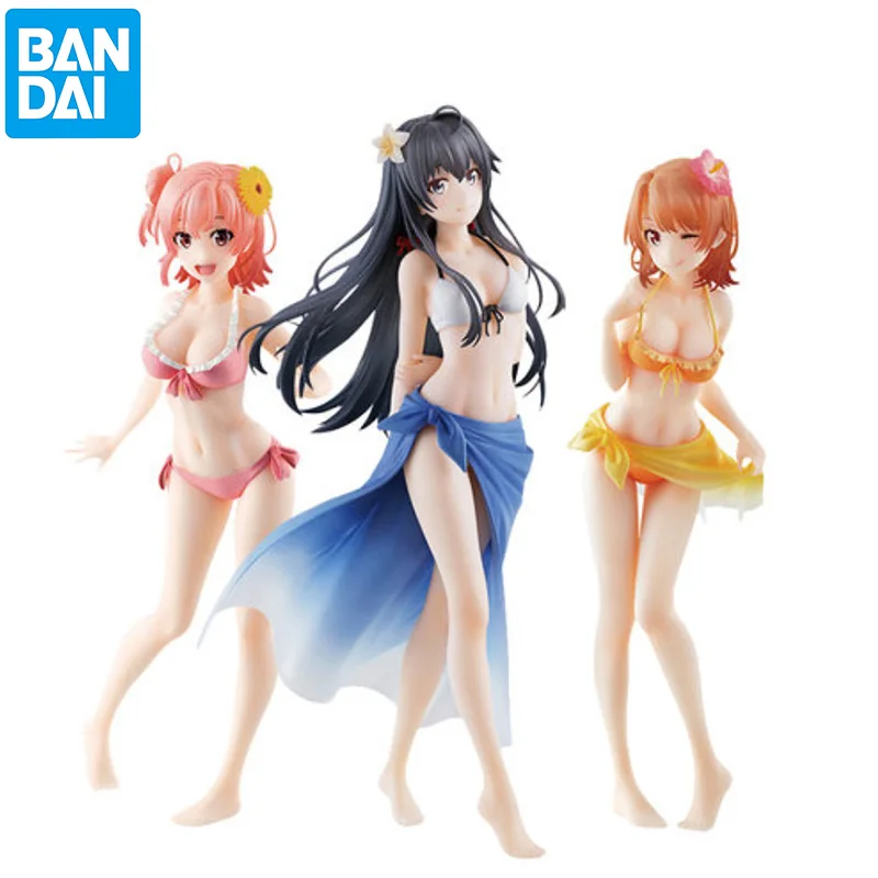 

BANDAI Original Anime My Teen Romantic Comedy SNAFU Yukinoshita Yukino Yuigahama Yui Isshiki Iroha Action Figures Gift Toys