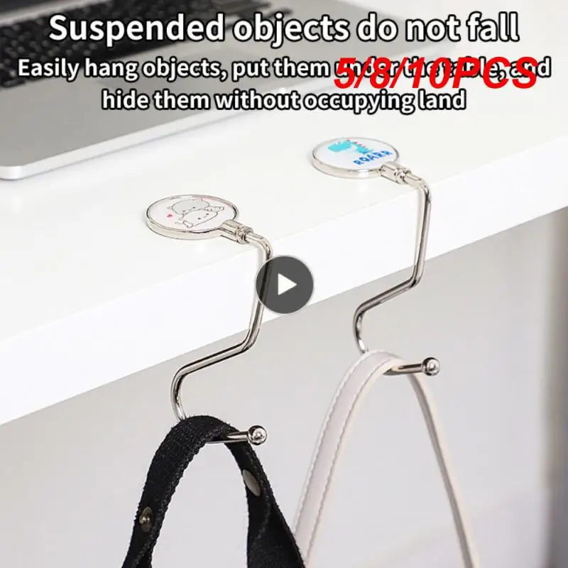 

5/8/10PCS Portability Students Desk Hook Desk Side Office Organizer Recycling Hanger For Backpack Bags For Handbag Umbrella