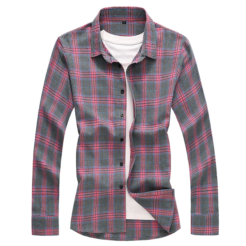 

Мужская Фланелевая рубашка в клетку w in 2022, мужские рубашки стандартного кроя с длинным рукавом для осени и зимы, большие размеры 5XL6XK 7XL