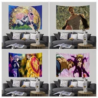 seven deadly sins colorful tapestry wall hanging art science fiction room home decor cheap hippie wall hanging