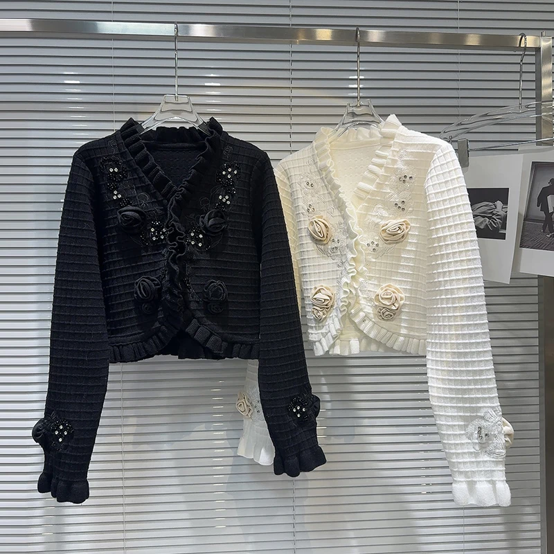 KBQ однотонные вязаные свитера с аппликацией для женщин однобортный