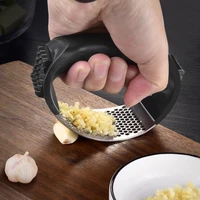 manual stainless steel garlic press crusher ginger chopper grinder multifunction minced meat processor home kitchen supplies