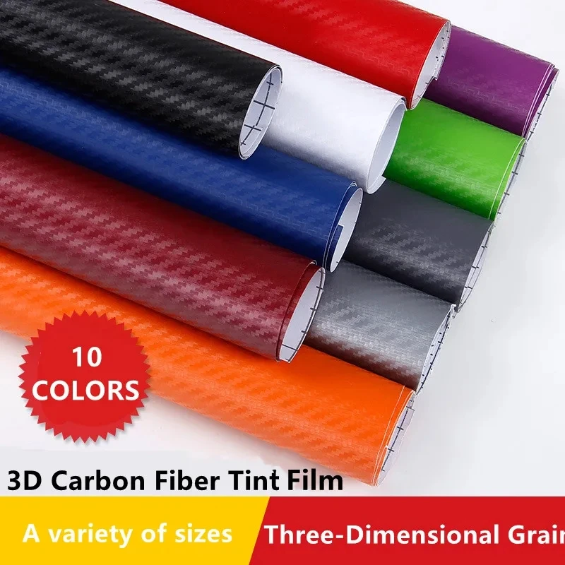 

3D Carbon Fiber Vinyl Film For Car Body Sticker Waterproof Wrap Auto Vehicle Motorcycle Carbon Fiber Car Wrap Decor