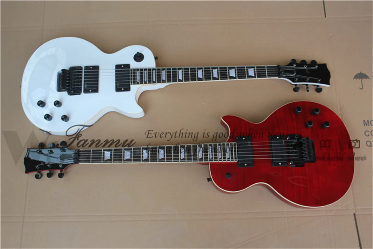 

Электрическая гитара Tremolo, гитара Red Tiger, белая гитара, Черный мост, чехол для активного аккумулятора