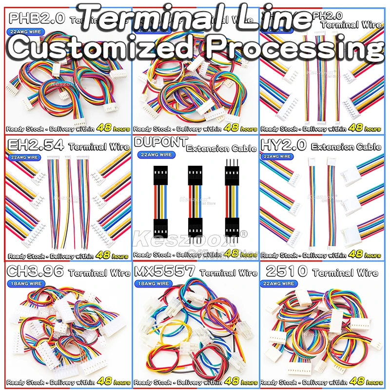 

Customize-Yoeruyo Customized Processing Terminal Line XH2.54/PH2.0/VH3.96/CH/KF2510/MX5264/MX3.0/5557DuPont/PHB2.0