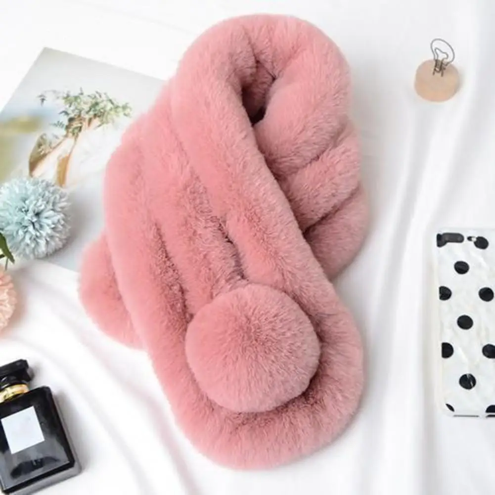 

Women Scarf Solid Color Thick Autumn Winter Exquisite Korean Style Scarf for Outdoor