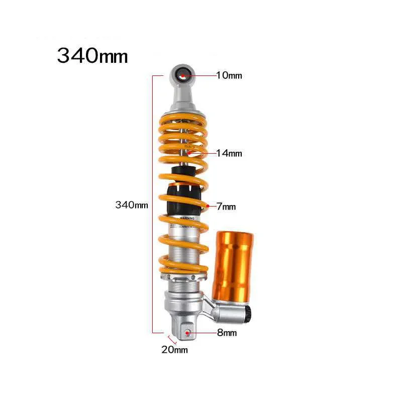 Универсальные амортизаторы для задней подвески мотоцикла 340 мм 360 Honda Yamaha Suzuki Kawasaki