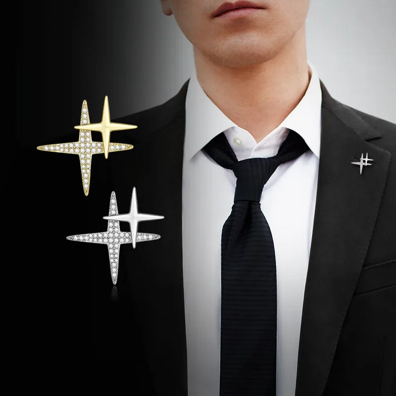 

Exquisite Small Brooch High-End Men's Corsage Suit Collar Pin Accessories Shirt Bow Tie Badge Small Pin