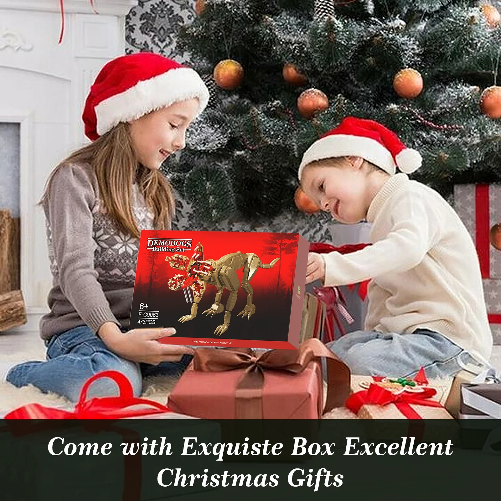 473 шт. Детский конструктор Demodog Monster Eleven Brickheadz