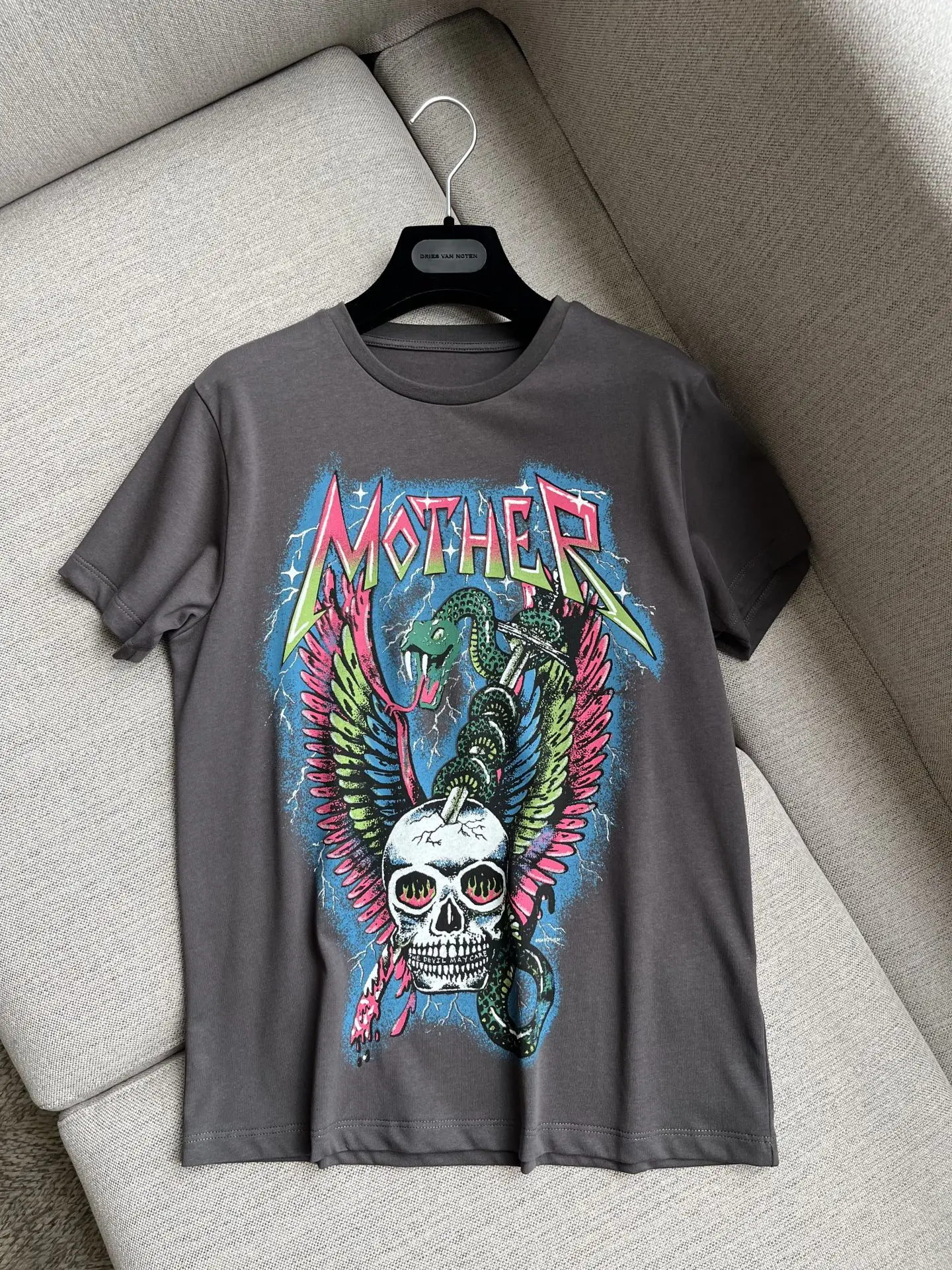 

2023ss Skull Print Punk Style Fashion Womens Clothing Tops Tees Summer Female Plain Cotton Short Sleeve T-shirts