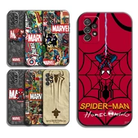marvel iron man spiderman phone cases for samsung galaxy a51 4g a51 5g a71 4g a71 5g a52 4g a52 5g a72 4g a72 5g carcasa