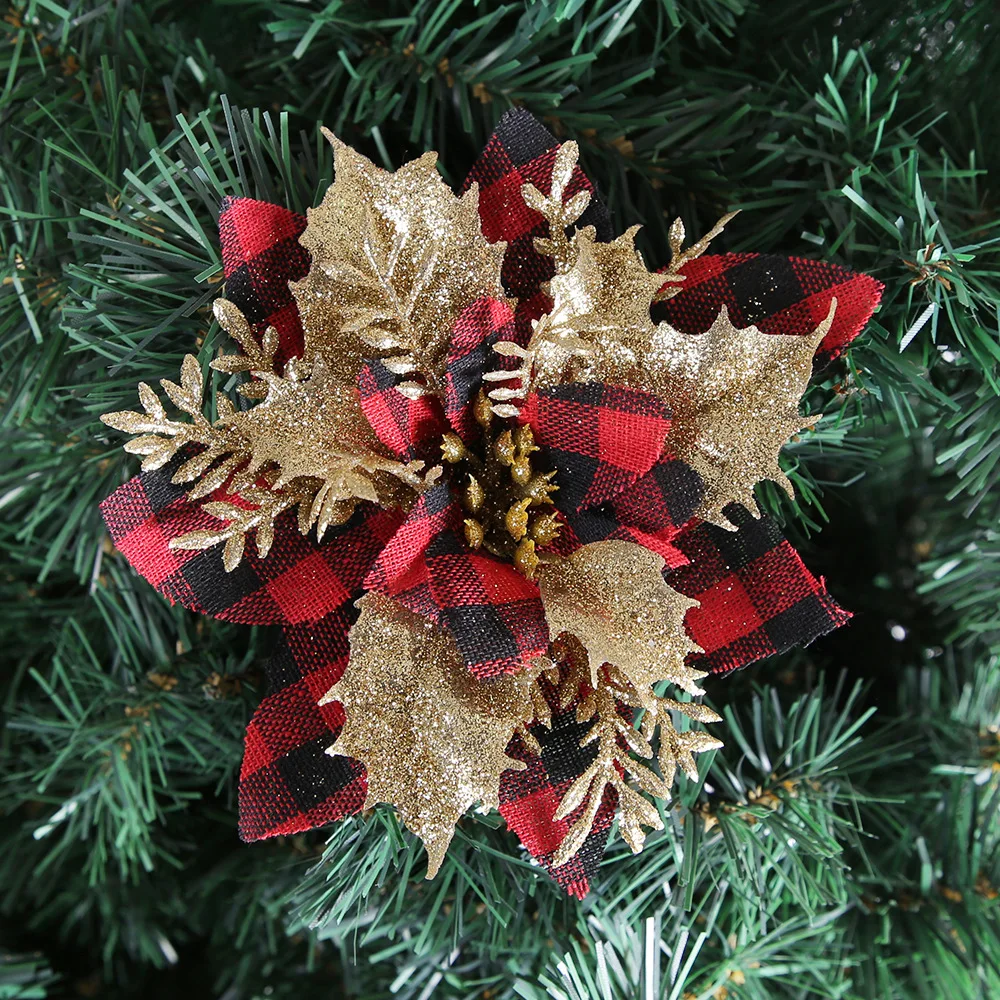 Искусственные рождественские цветы JIUZHOUHAO 14 см