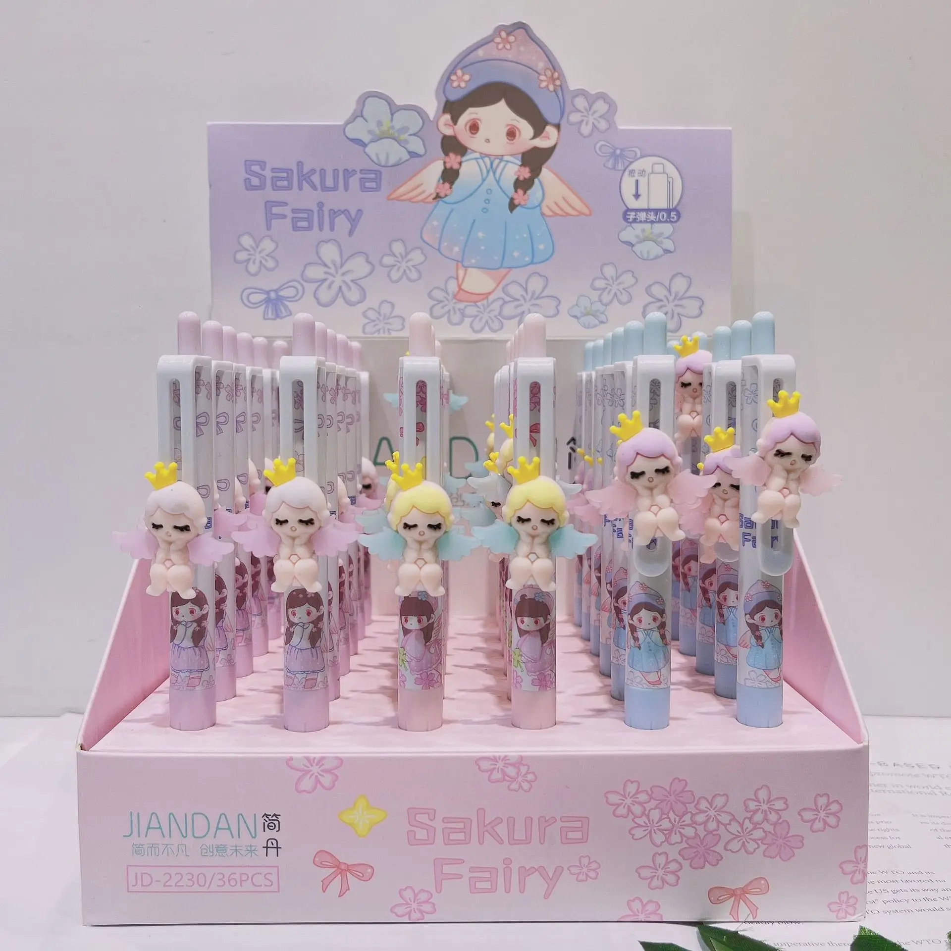 

36Pcs/set Little Angel Cute Cartoon Gel Pen Kawaii Black ink Pen Moon Bear Gel Pen Neutral Pen School Writing Supplies Gift