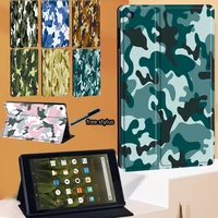 camouflage series tablet case for fire 7 579th gen fire hd 8hd 8 plushd 10 drop resistance flip leather stand cover