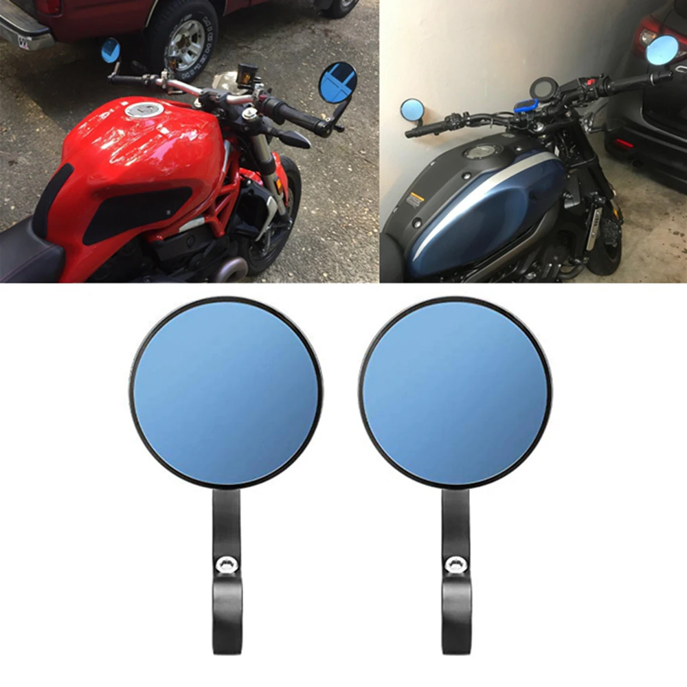 Motorcycle Side Mirror Bar End Motorbike For Kawasaki For Honda
