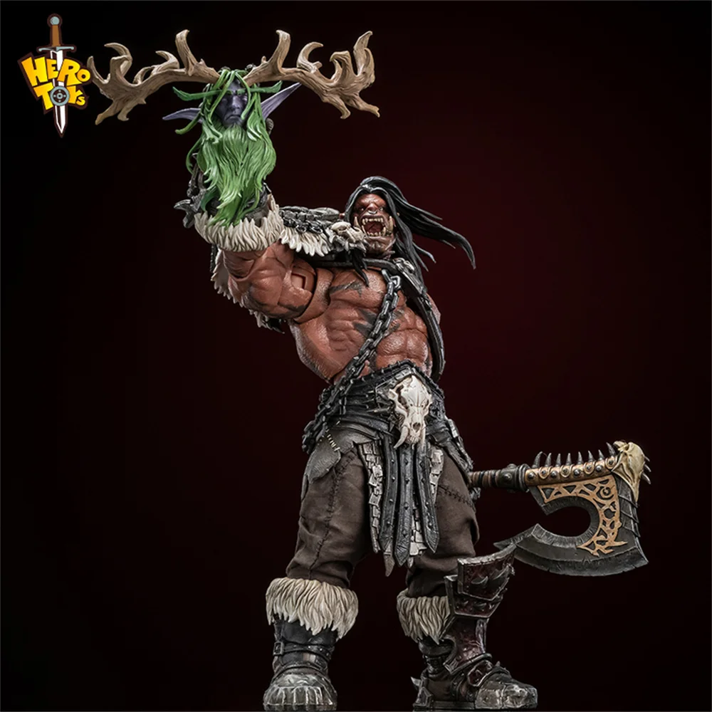 Фото В наличии Hero Toys масштаб 1/10 Horde War Song Chief Orc Warrior двуглавая резьба полный набор для 7-дюймовой модели экшн-фигурки №2