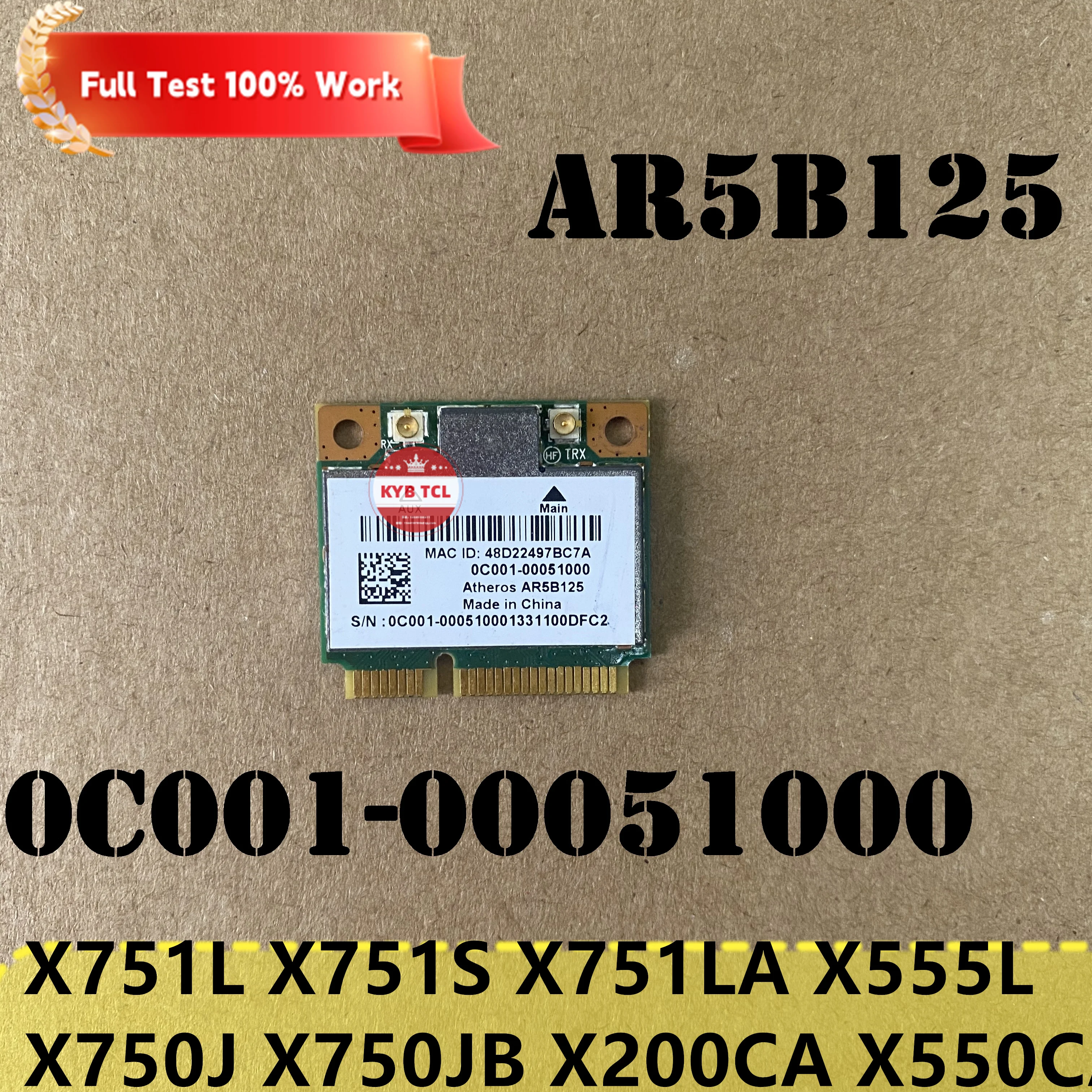 Для Asus R510L X751L X751S X751LA X555L X750J X750JB X200CA X550CA-SI30304R X550CA X555 F551CA AR5B125 WLAN Wifi Bluetooth PCI Express