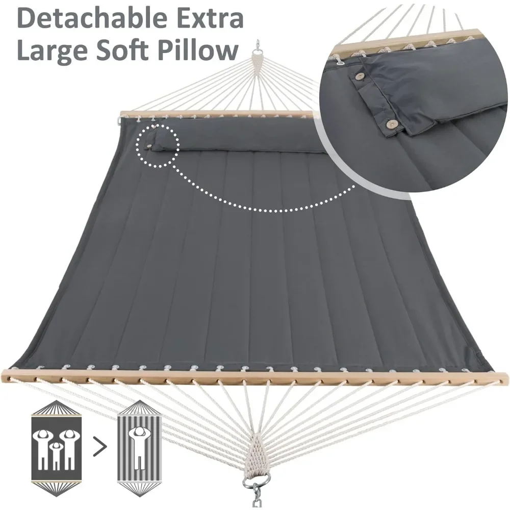 Портативный гамак на дереве с распоркой из твердой древесины очень большая