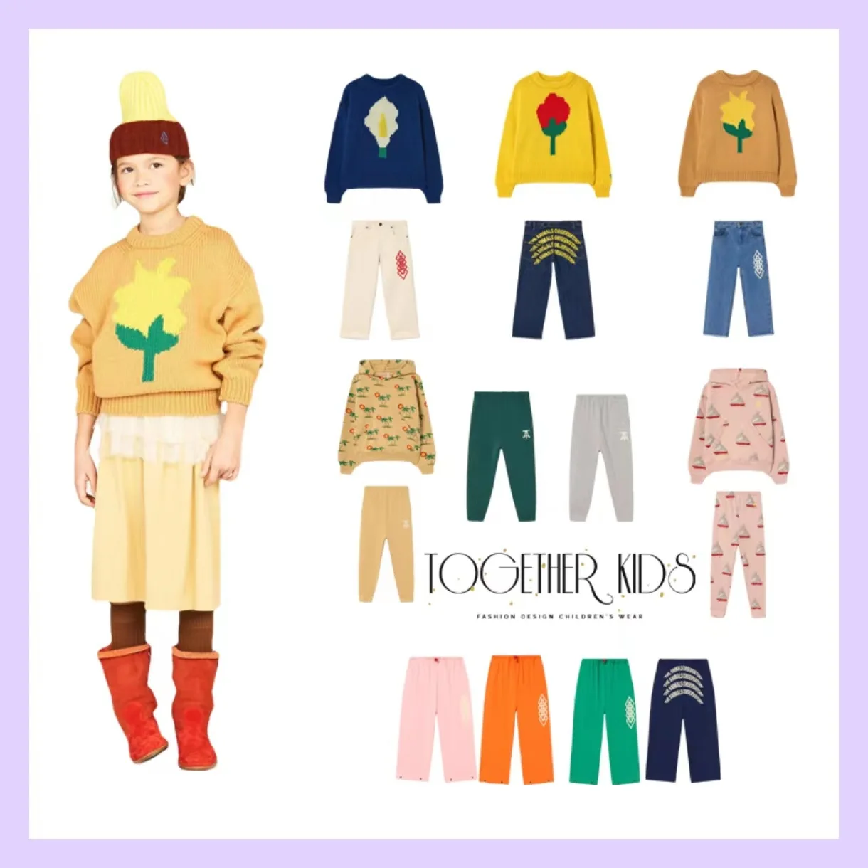 

2023 Kids AW Trousers New Sweater TAO Boys Girls Corduroy Warm Pants Baby Cotton Casual Sports Pants Girls Pants TAO