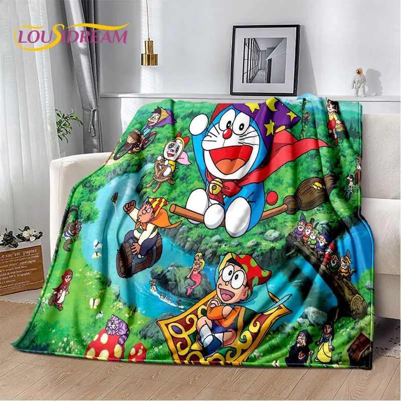 

Doraemon Anime Cartoon Soft Plush Cartoon Blanket,Flannel Blanket Throw Blanket for Living Room Bedroom Bed Sofa Picnic Cover