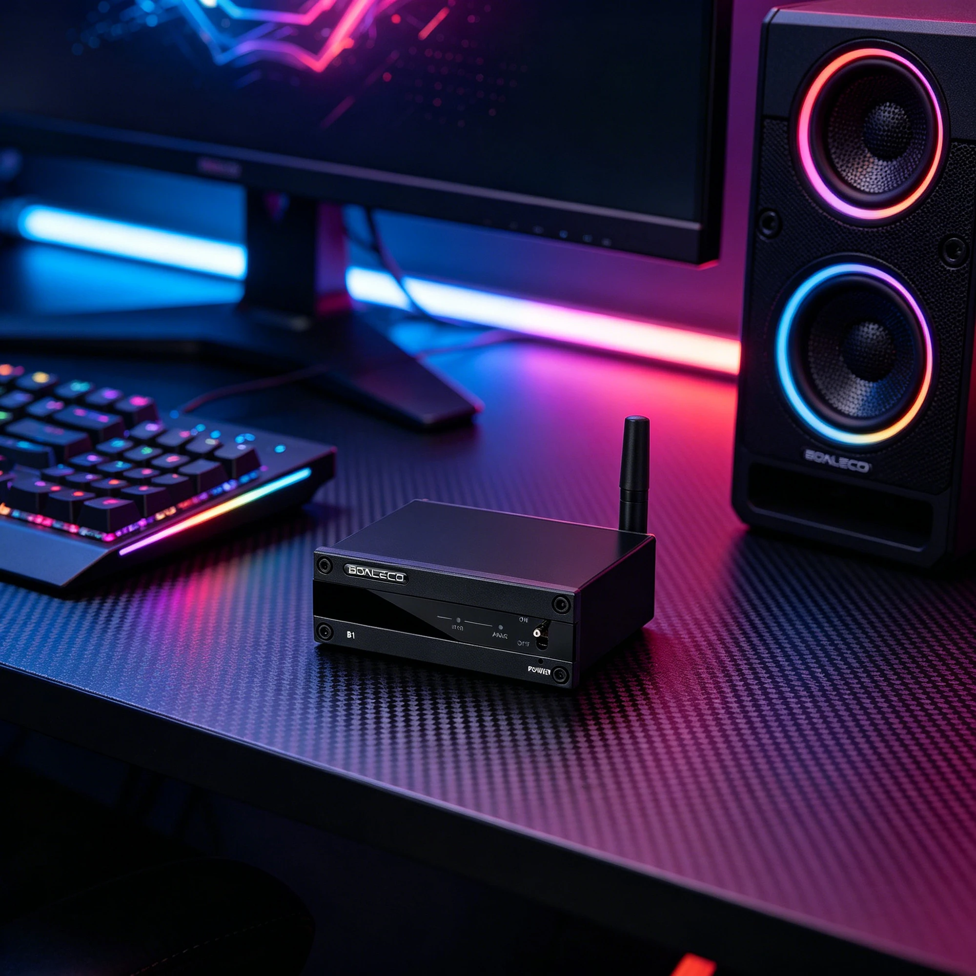 Фото Аудиоприемник BOALECO B1 HiFi Bluetooth с передачей звука Hi-Res без потерь, aptX HD, выходы RCA/оптический/коаксиальный для усилителя и колонок №1