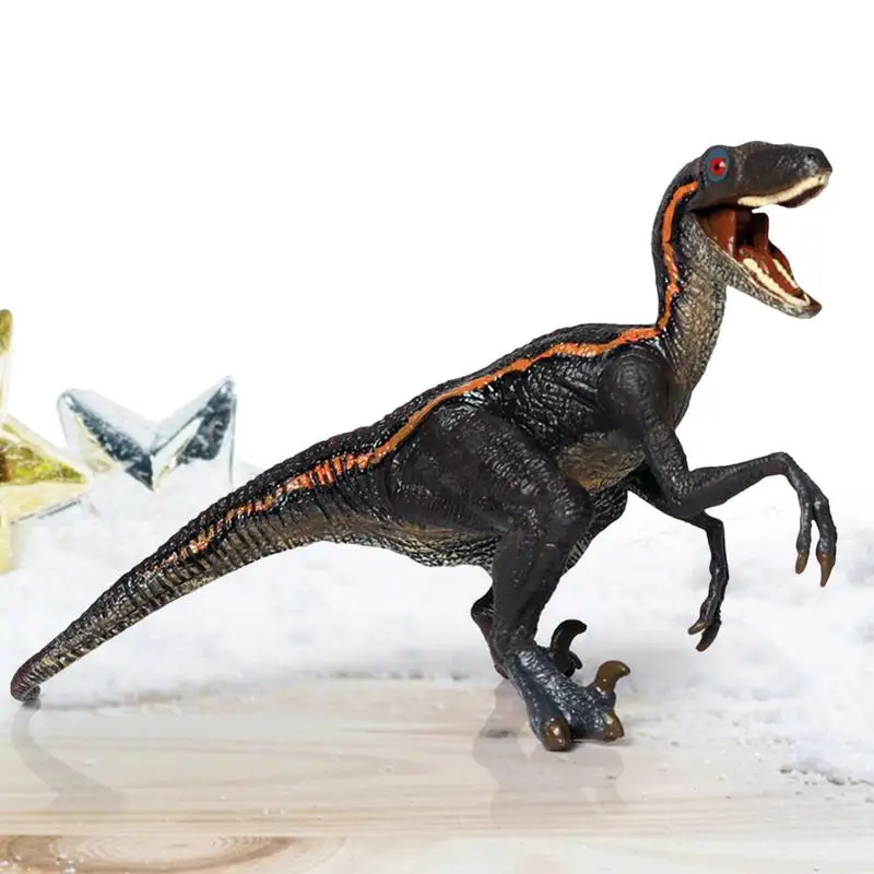 

Dinosaur Velociraptor Action Figure Toy Animal Figurines Movable Jaw Joints Early Education Preschool Dinosaur Figures