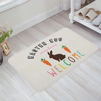 easter bunny radish text doormats anti slip home decor floor carpet doormat for bathroom kitchen entrance rugs