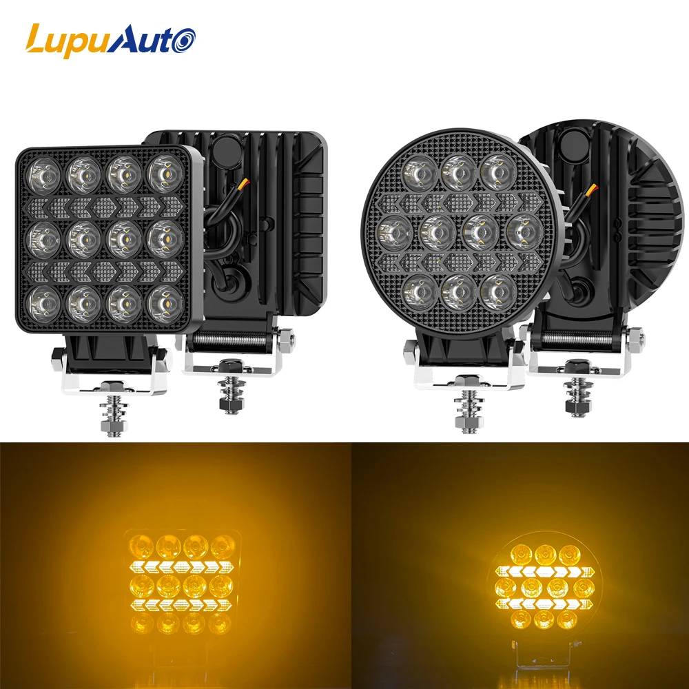 LupuAuto Искусственный Рабочий Свет 48 Вт 12 В-30 В Круглая Квадратная Лампа Для