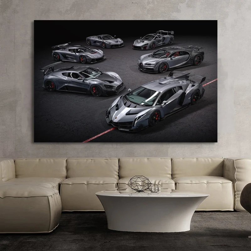 Bugatti LaFerrari Koenigsegg Veneno McLaren Senna суперкар плакаты на стену Художественная Картина
