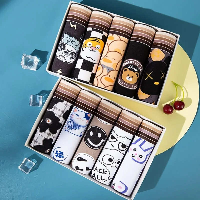 Boxer Men's Panties Men Antibacterial Underwear Men Boxer  Cartoon Underwear Man Boxershorts Breathable Male Comfortable Boxers