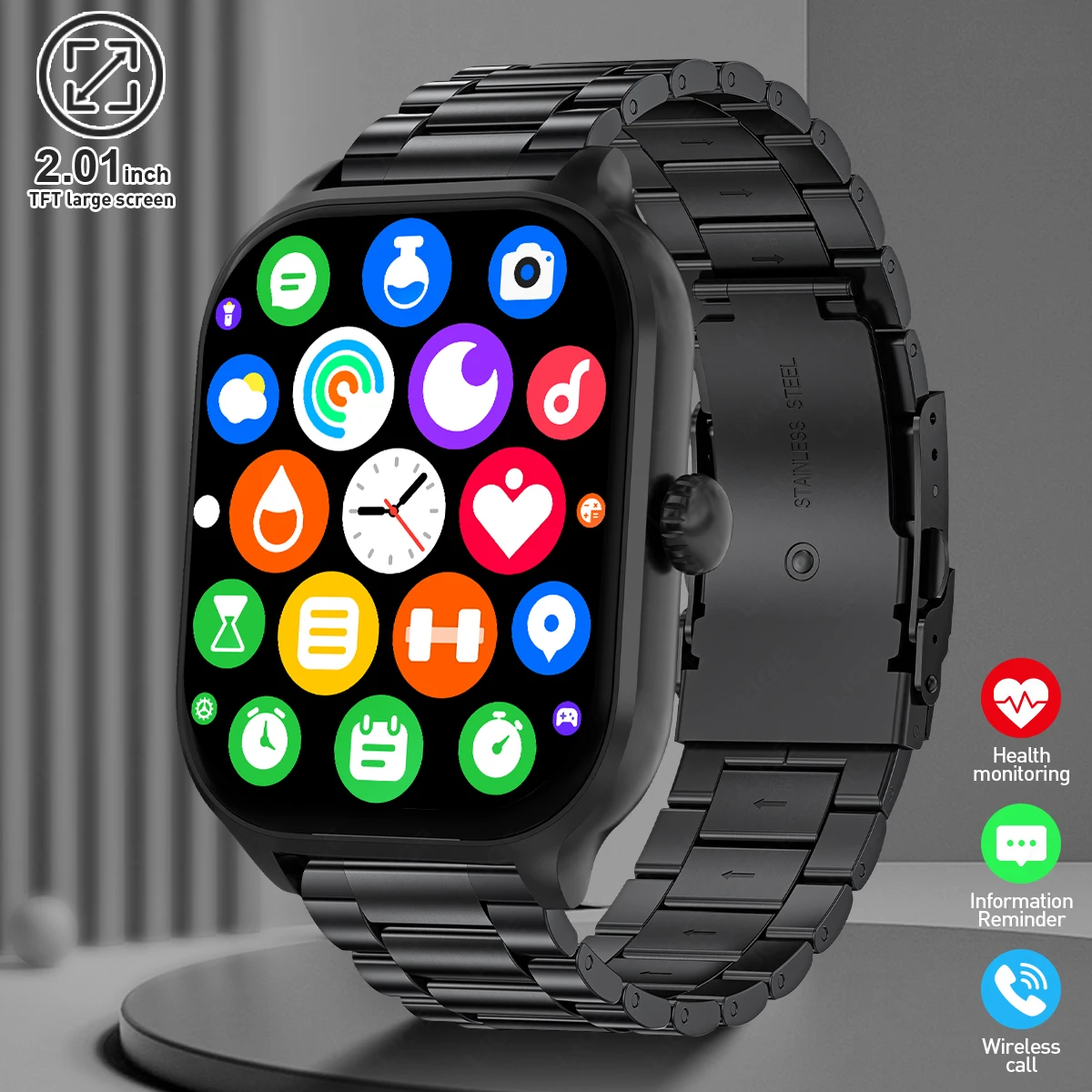 Смарт-часы LIGE с фитнес-трекером пульсометром и тонометром