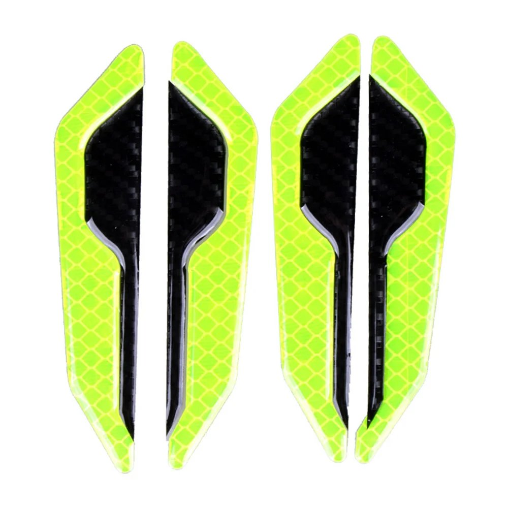 

4Pcs Car Door Anti-collision Reflective Warning Sticker Decorative Strip Car Anti-scratch Carbon Fiber Anti-scratch Stickers