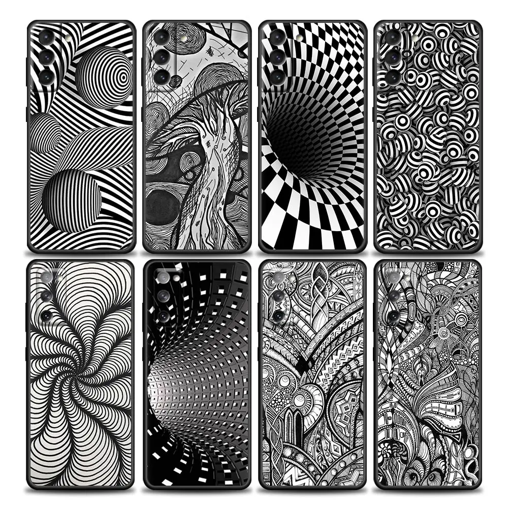 

Ball Linear Ideas Op Art Phone Case for Samsung Galaxy S7 S8 S9 S10e S21 S20 Fe Plus Note 20 Ultra 5G Soft Silicone
