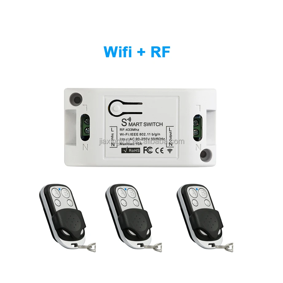 Wifi Receiver 433Mhz RF Wireless Remote Control Switch 220V 110V 1CH Relay Controller Wall Panel Switches Transmitter enlarge