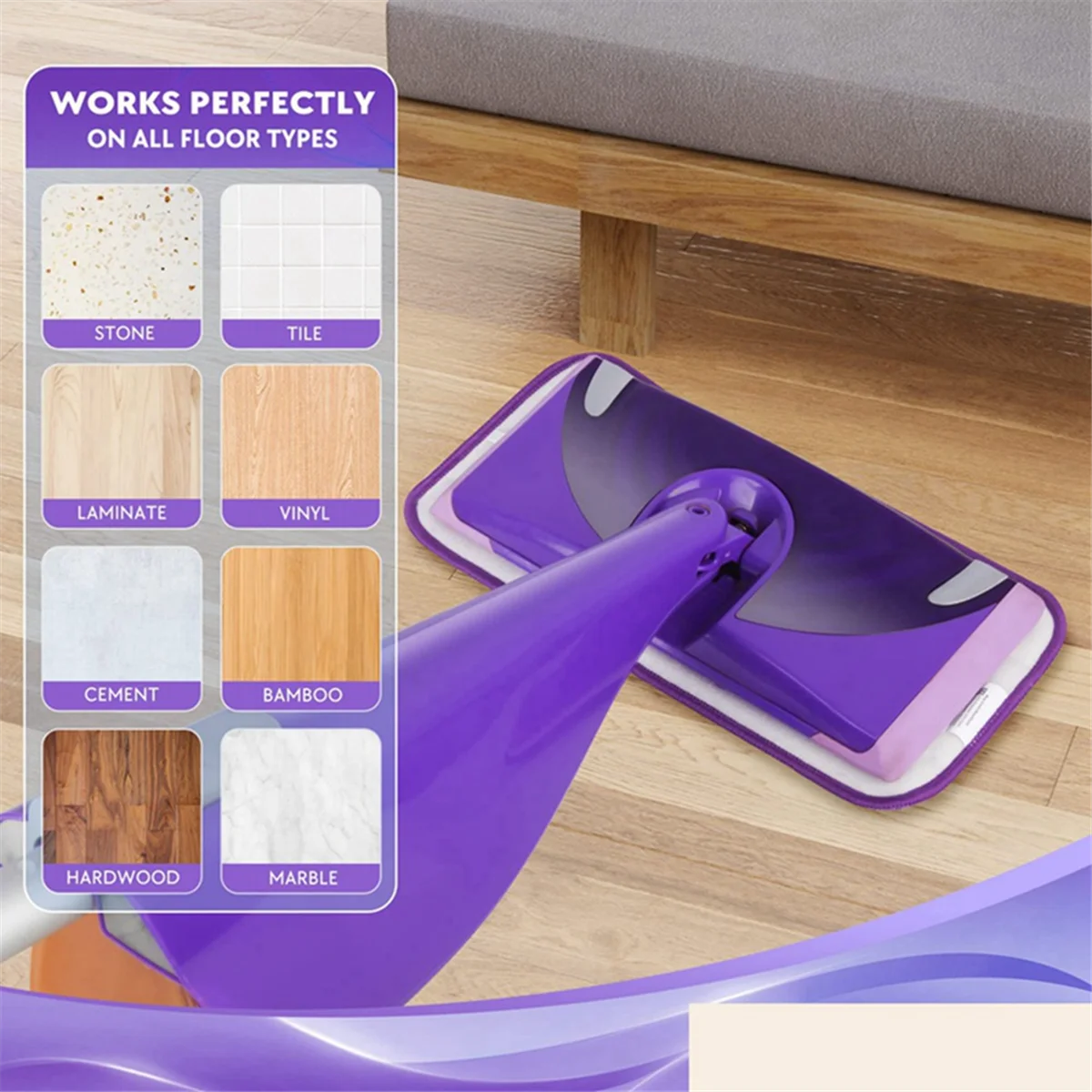 6 упаковок многоразовых подушечек для швабры совместимых с Swiffer Wet Jet Mop запасные