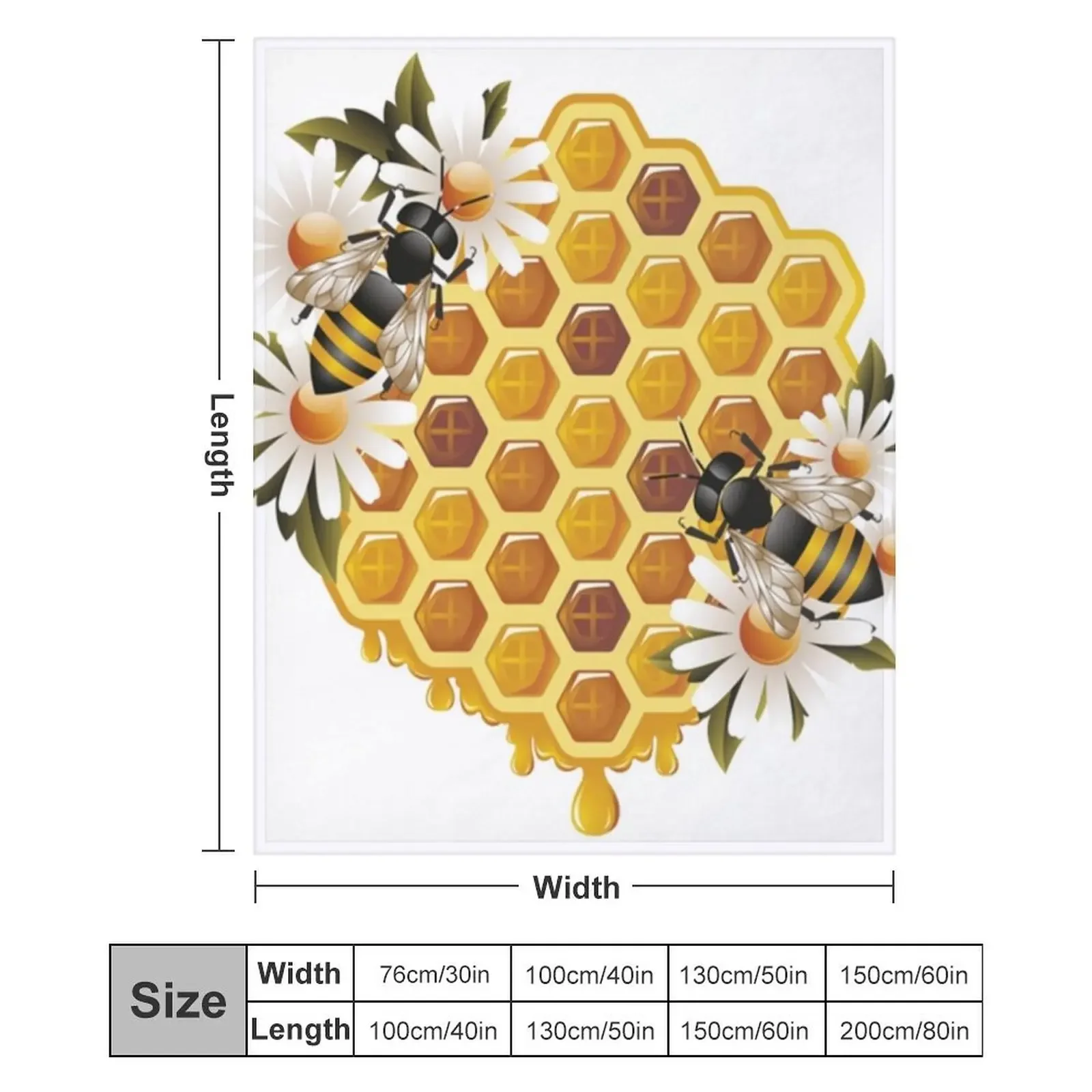 Плюшевое одеяло Bee Honey