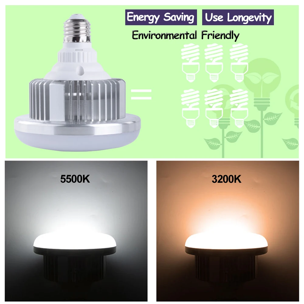 

Photography 155W LED Light Bulb 3200-5500K Professional Photo Lighting Lamp Base E27 For Photo Studio Softbox