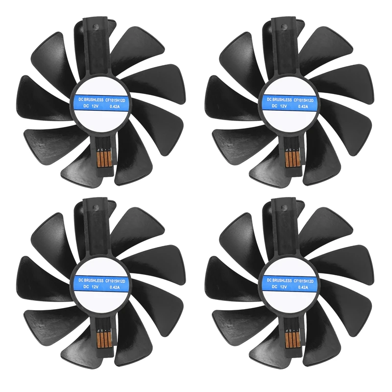

4X 95Mm CF1015H12D DC12V Video Card Cooler Cooling Fan Replace For Sapphire NITRO RX480 8G RX 470 4G GDDR5 RX570 4G
