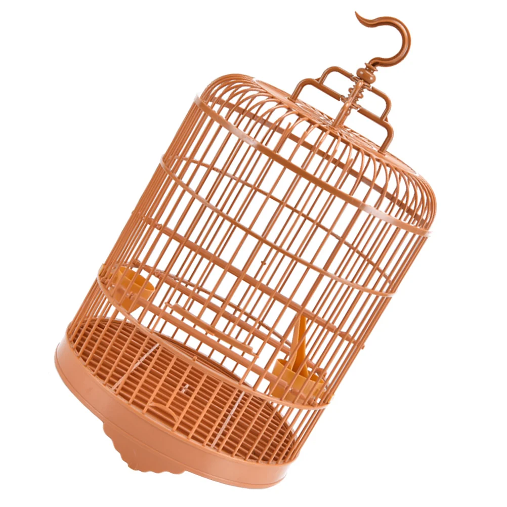 

Bird Cage Hanging Bird Cage, Round Birdcages House Bird Carrier with Hook and Feeder for Small Birds Parrot Parakeets Finches